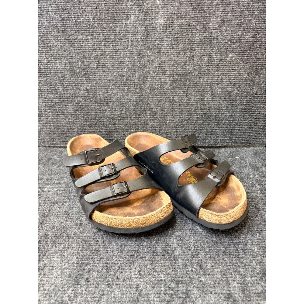Birkenstock Florida Fresh Black Triple Strap Sandals EU 39 US L8 M6.5